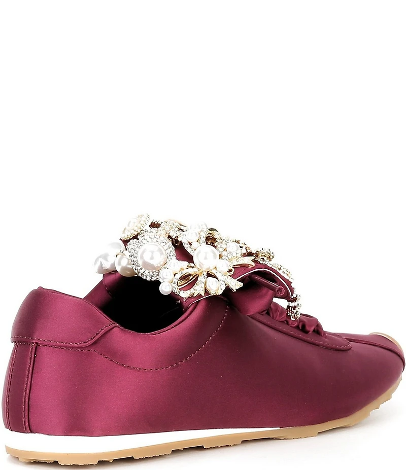 Jeffrey Campbell Shelter Satin Ornamented Tongue Sneakers