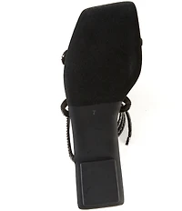 Jeffrey Campbell Slinked Rhinestone Ankle Wrap Flat Sandals