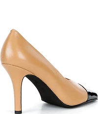 Jeffrey Campbell Sound Leather Square Patent Cap Toe Pumps