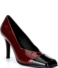 Jeffrey Campbell Sound Patent Leather Square Cap Toe Pumps