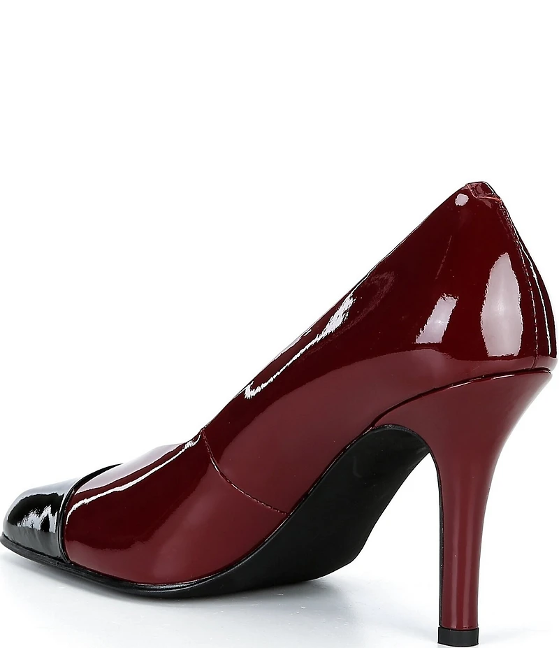 Jeffrey Campbell Sound Patent Leather Square Cap Toe Pumps