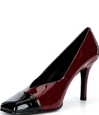 Jeffrey Campbell Sound Patent Leather Square Cap Toe Pumps