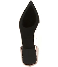 Jeffrey Campbell Stealthy Patent Leather Clear Side Pointed Toe Flats