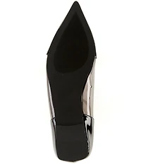 Jeffrey Campbell Stealthy Patent Leather Clear Side Pointed Toe Flats