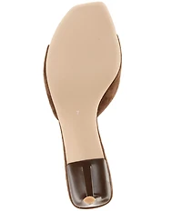 Jeffrey Campbell Cocoa Suede Slip On Kitten Heel Sandals