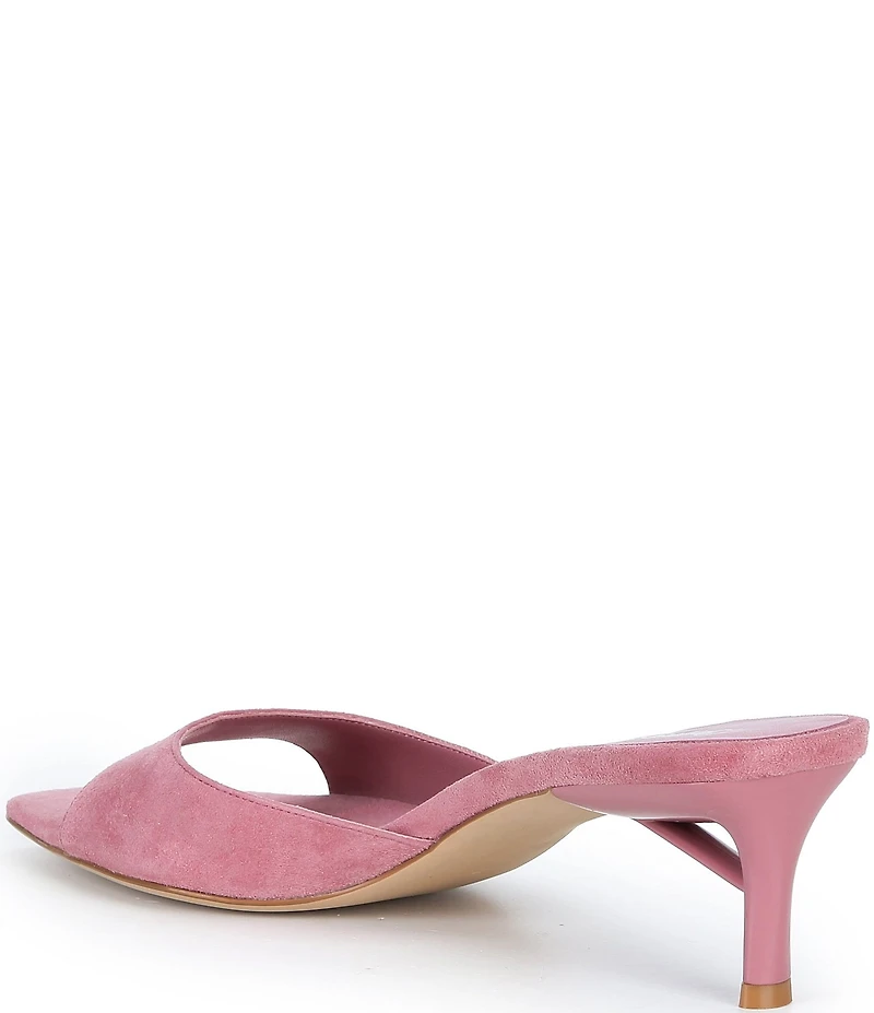Jeffrey Campbell Cocoa Suede Slip On Kitten Heel Sandals