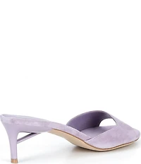 Jeffrey Campbell Cocoa Suede Slip On Kitten Heel Sandals