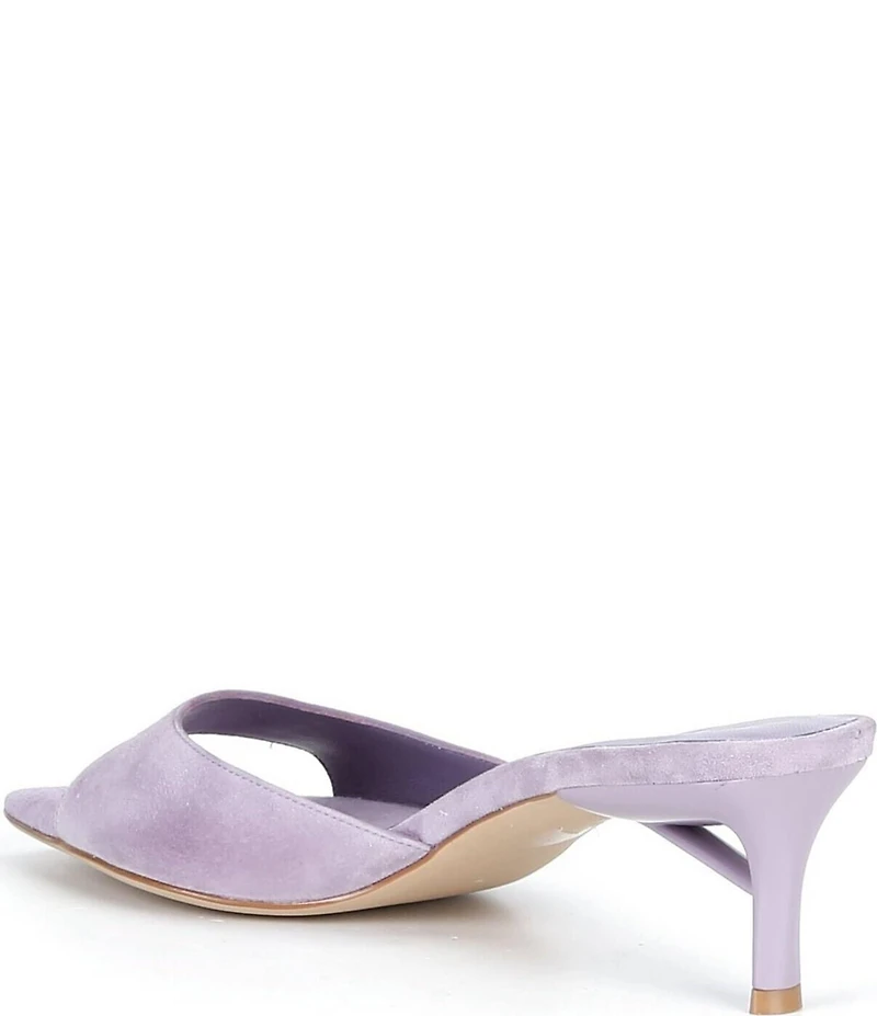 Jeffrey Campbell Cocoa Suede Slip On Kitten Heel Sandals
