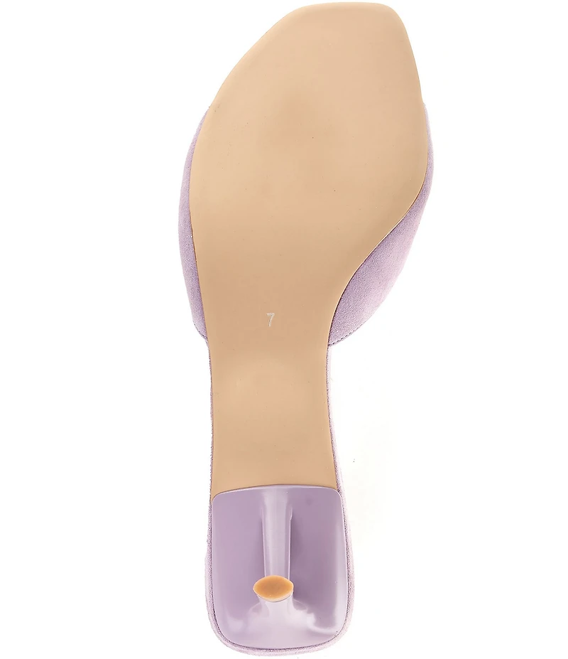 Jeffrey Campbell Cocoa Suede Slip On Kitten Heel Sandals
