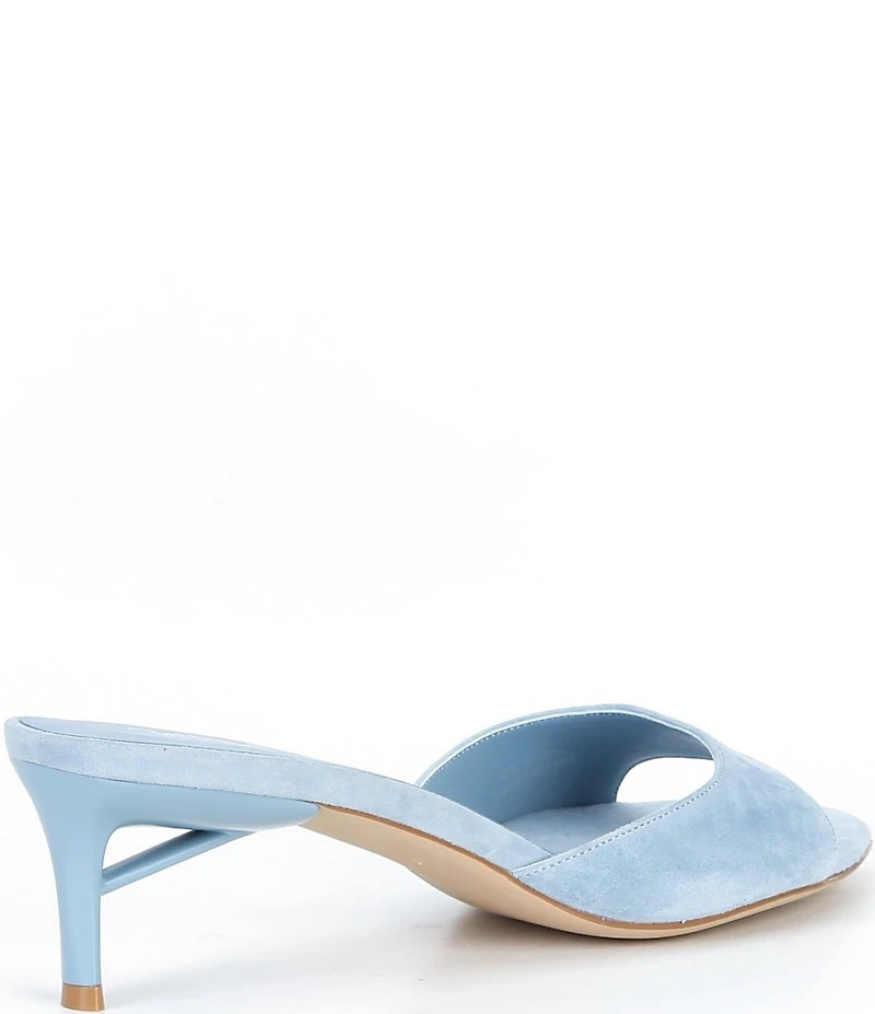 Jeffrey Campbell Cocoa Suede Slip On Kitten Heel Sandals