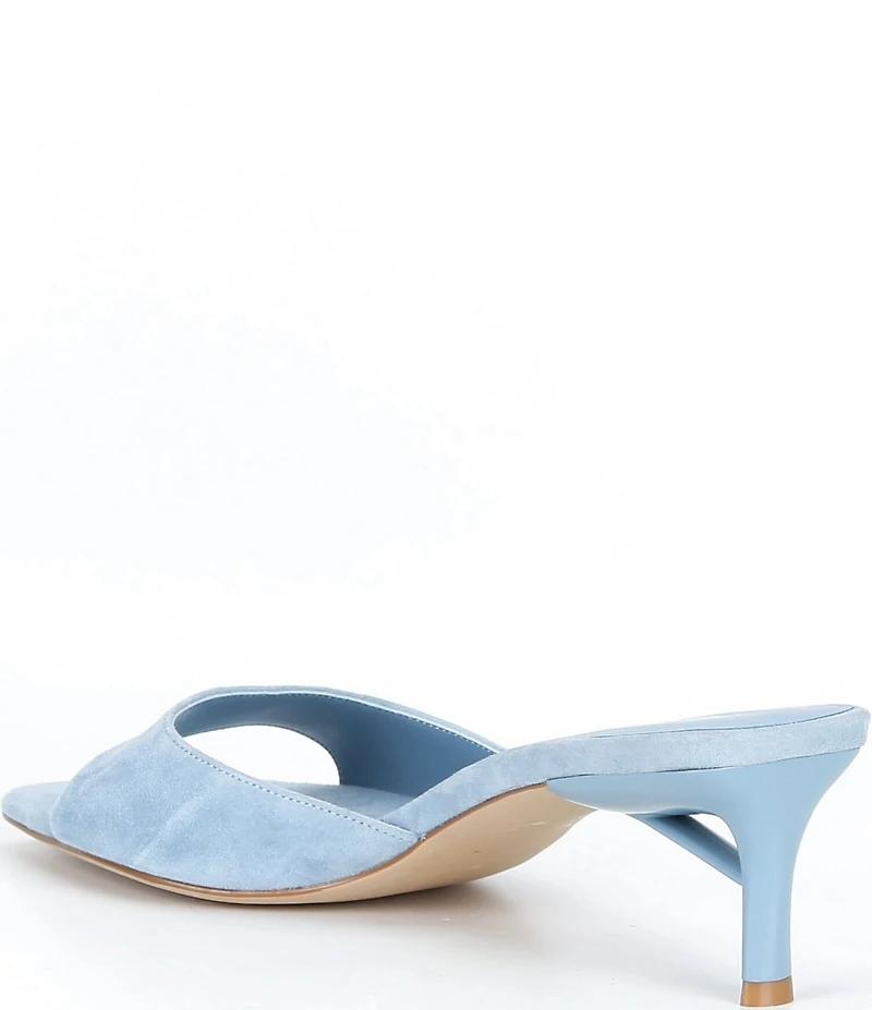 Jeffrey Campbell Cocoa Suede Slip On Kitten Heel Sandals