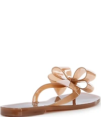 Jeffrey Campbell Sugary Clear Jelly Bow Thong Sandals