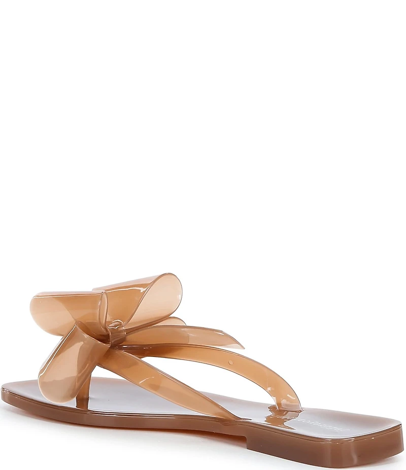 Jeffrey Campbell Sugary Clear Jelly Bow Thong Sandals