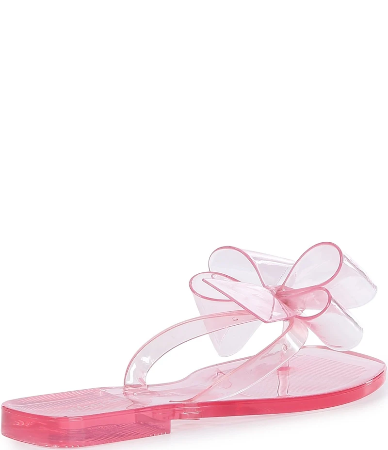 Jeffrey Campbell Sugary Clear Jelly Bow Thong Sandals