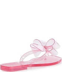 Jeffrey Campbell Sugary Clear Jelly Bow Thong Sandals