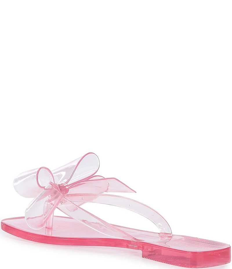 Jeffrey Campbell Sugary Clear Jelly Bow Thong Sandals