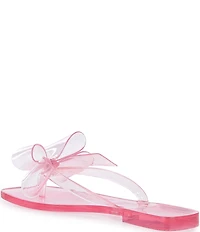 Jeffrey Campbell Sugary Clear Jelly Bow Thong Sandals