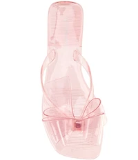 Jeffrey Campbell Sugary Clear Jelly Bow Thong Sandals
