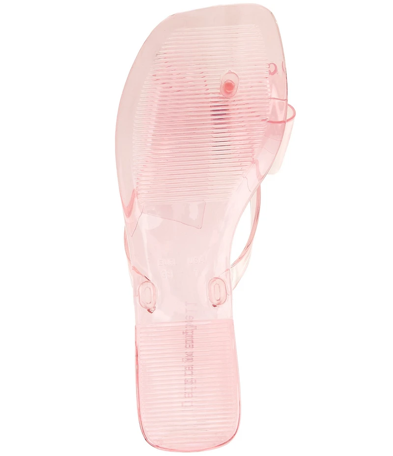 Jeffrey Campbell Sugary Clear Jelly Bow Thong Sandals