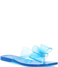 Jeffrey Campbell Sugary Clear Jelly Bow Thong Sandals