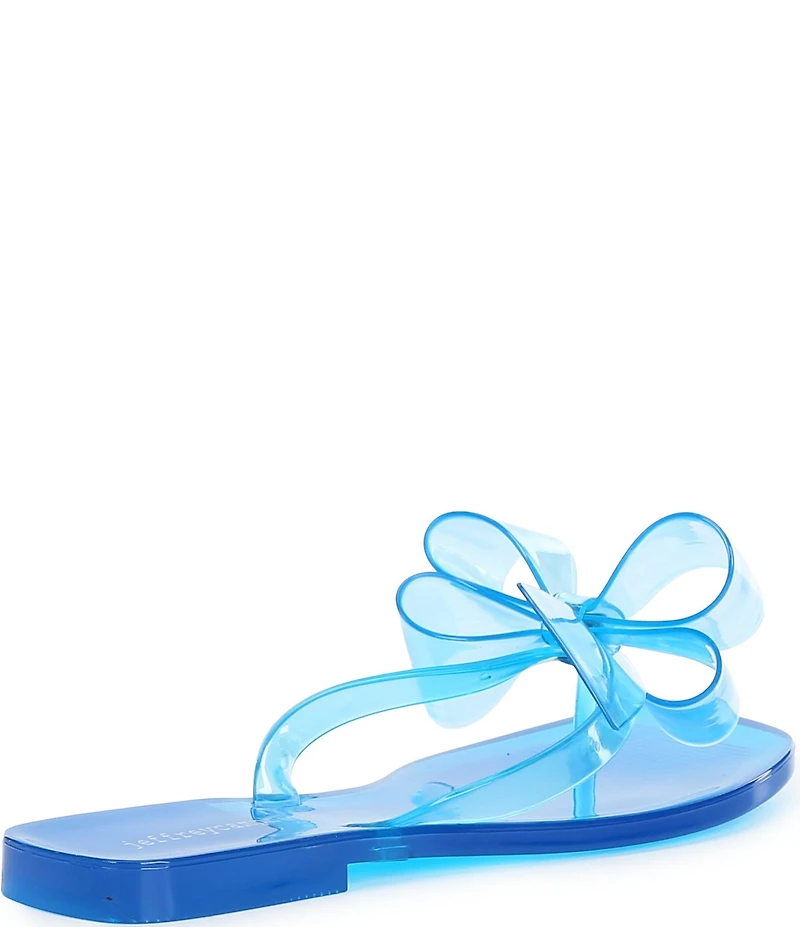 Jeffrey Campbell Sugary Clear Jelly Bow Thong Sandals