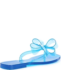 Jeffrey Campbell Sugary Clear Jelly Bow Thong Sandals