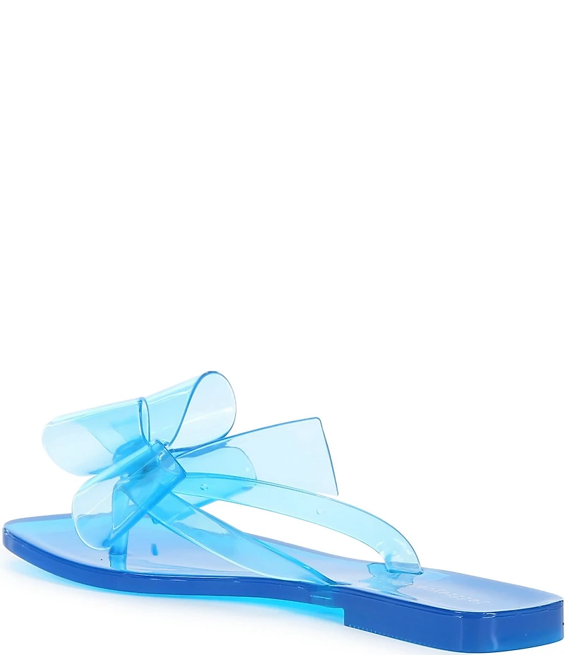 Jeffrey Campbell Sugary Clear Jelly Bow Thong Sandals