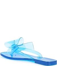 Jeffrey Campbell Sugary Clear Jelly Bow Thong Sandals