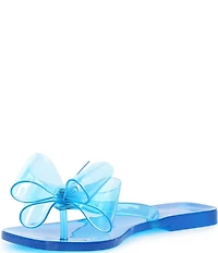 Jeffrey Campbell Sugary Clear Jelly Bow Thong Sandals