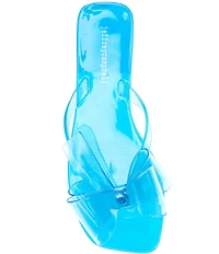Jeffrey Campbell Sugary Clear Jelly Bow Thong Sandals