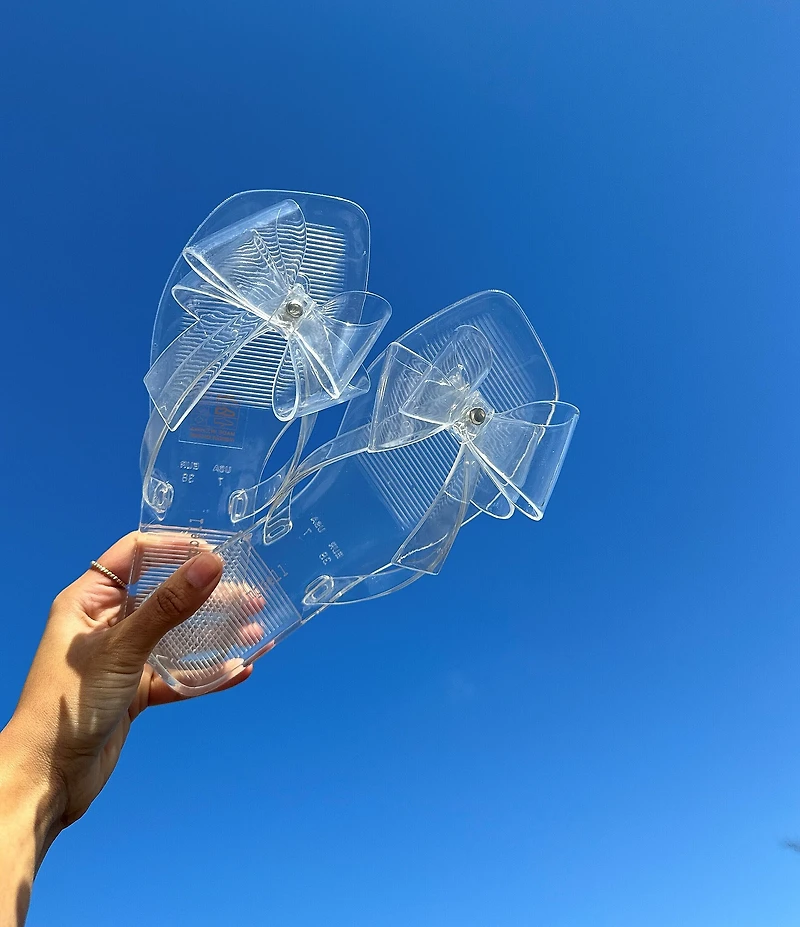 Jeffrey Campbell Sugary Jelly Bow Thong Sandals