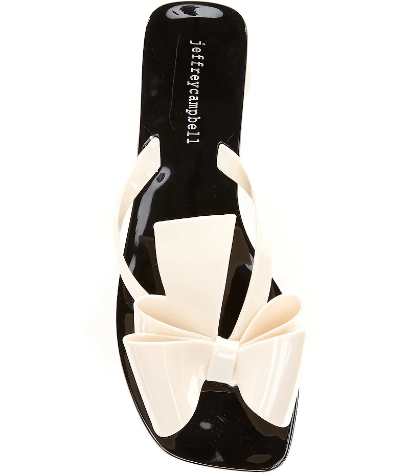 Jeffrey Campbell Sugary Jelly Bow Thong Sandals