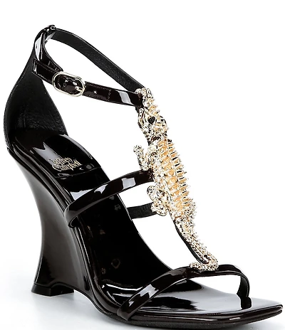 Jeffrey Campbell Swamped Embellished Wedge Sandals