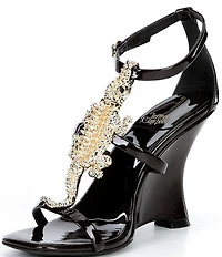 Jeffrey Campbell Swamped Embellished Wedge Sandals