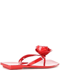 Jeffrey Campbell Sweeten Rose Ornament Jelly Thong Sandals