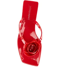 Jeffrey Campbell Sweeten Rose Ornament Jelly Thong Sandals
