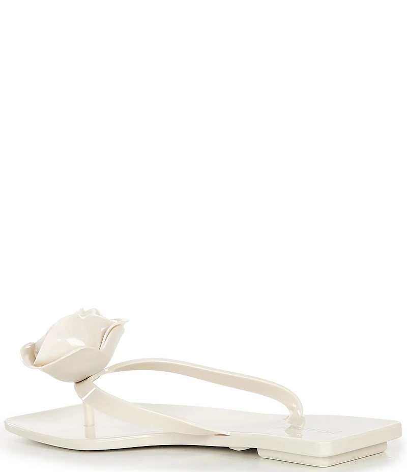 Jeffrey Campbell Sweeten Rose Ornament Jelly Thong Sandals