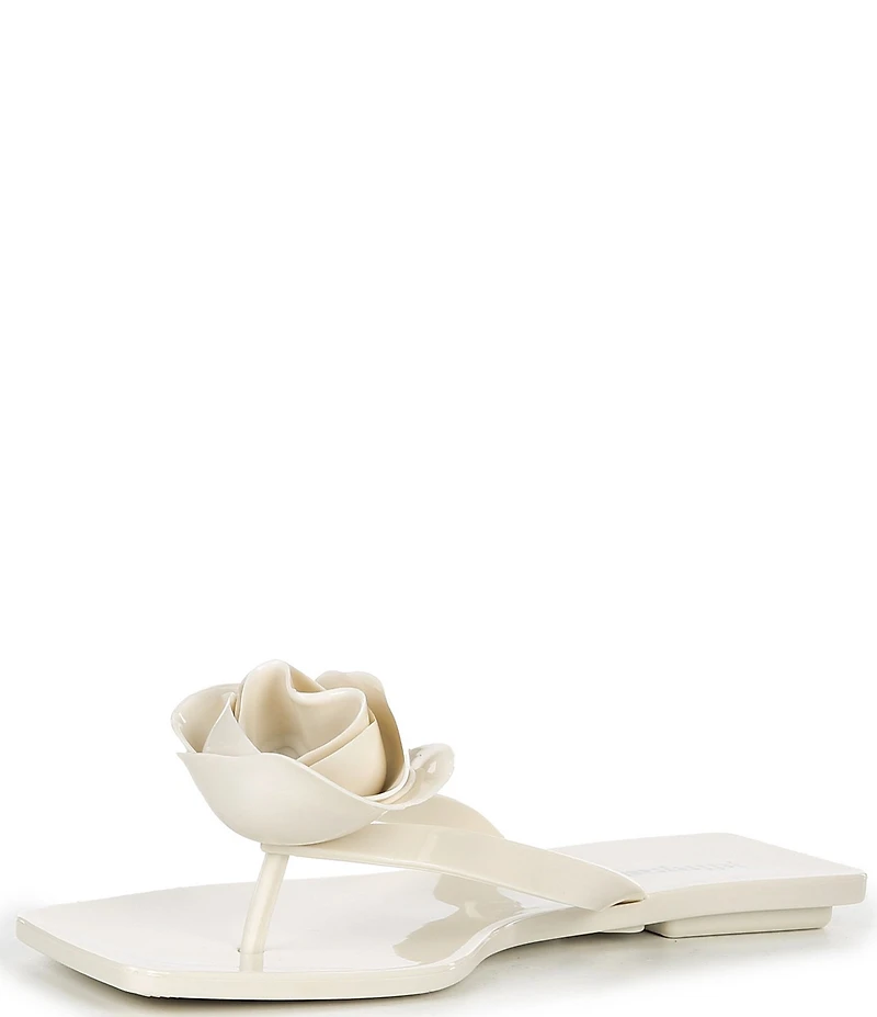 Jeffrey Campbell Sweeten Rose Ornament Jelly Thong Sandals