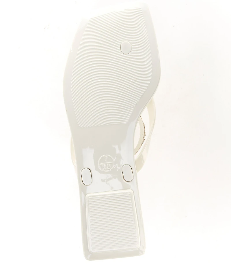 Jeffrey Campbell Sweeten Rose Ornament Jelly Thong Sandals