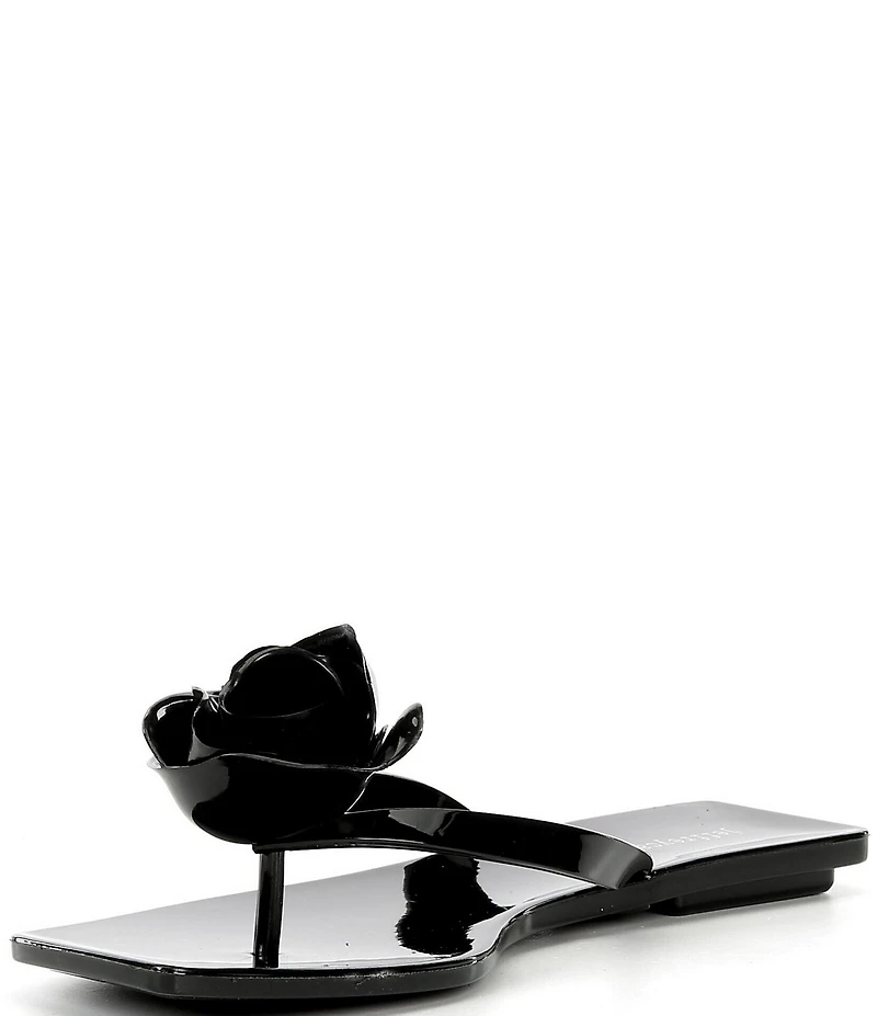Jeffrey Campbell Sweeten Rose Ornament Jelly Thong Sandals