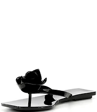 Jeffrey Campbell Sweeten Rose Ornament Jelly Thong Sandals