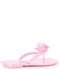 Jeffrey Campbell Sweeten Rose Ornament Jelly Thong Sandals
