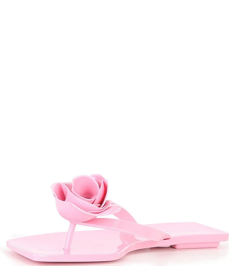 Jeffrey Campbell Sweeten Rose Ornament Jelly Thong Sandals