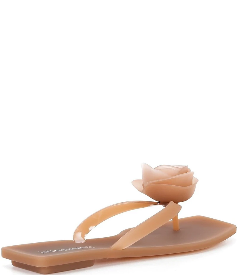 Jeffrey Campbell Sweeten Rose Ornament Matte Jelly Thong Sandals
