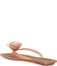 Jeffrey Campbell Sweeten Rose Ornament Matte Jelly Thong Sandals
