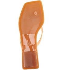 Jeffrey Campbell Sweeten Rose Ornament Matte Jelly Thong Sandals