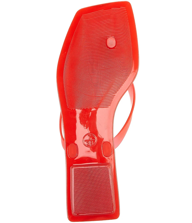 Jeffrey Campbell Sweeten Rose Ornament Matte Jelly Thong Sandals