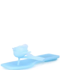 Jeffrey Campbell Sweeten Rose Ornament Matte Jelly Thong Sandals