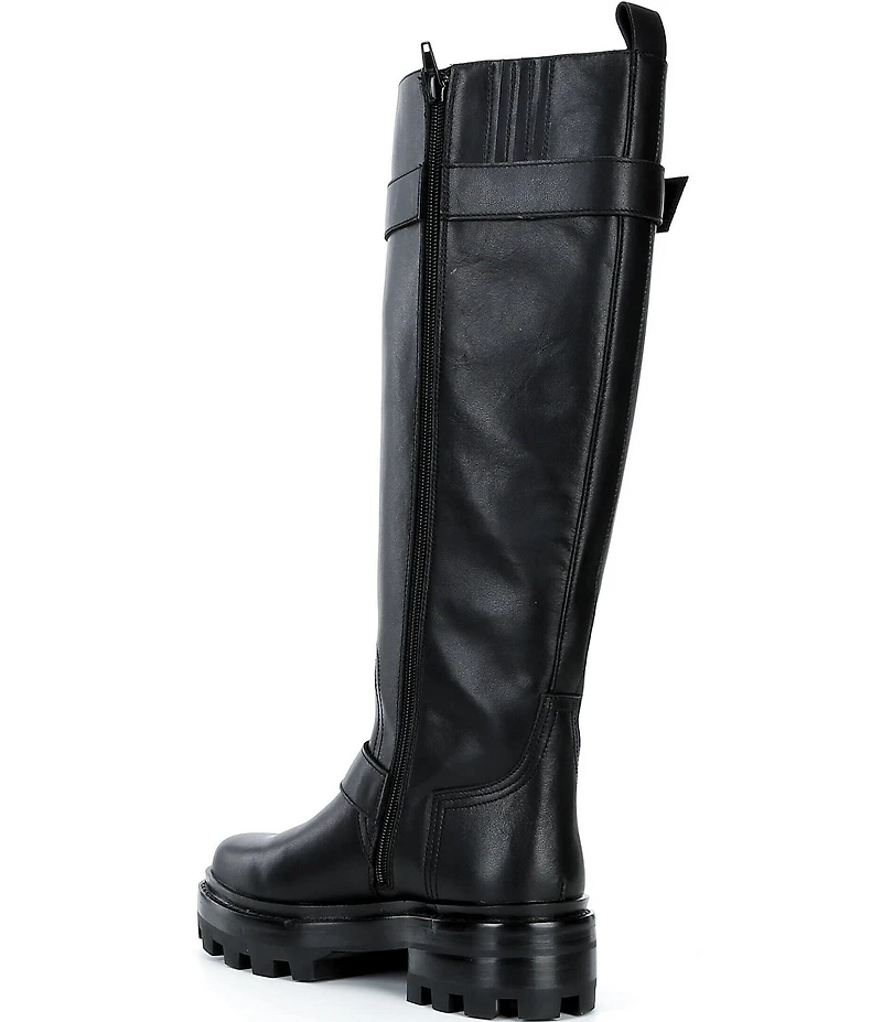 Jeffrey Campbell Sybill Leather Moto Tall Boots