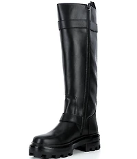 Jeffrey Campbell Sybill Leather Moto Tall Boots